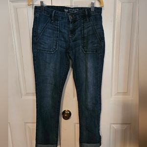 GAP BOYFRIEND FIT BLUE JEANS, SIZE 4